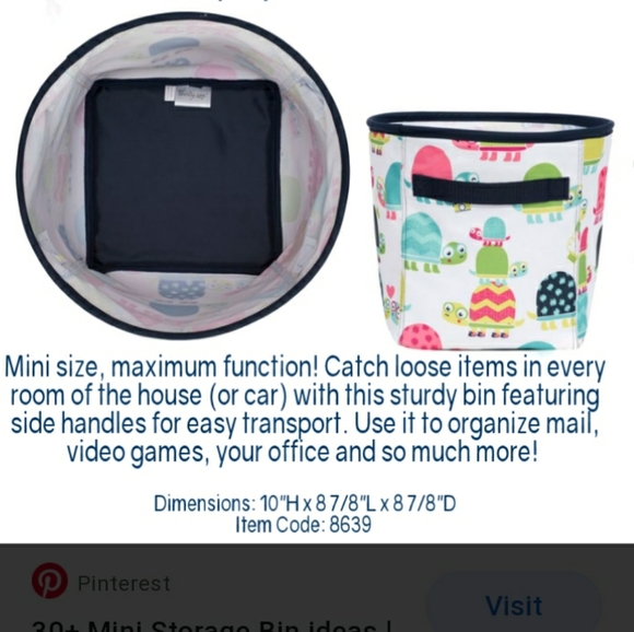 Thirty-One Mini Storage Bin, Got Dots - Picture 7 of 7